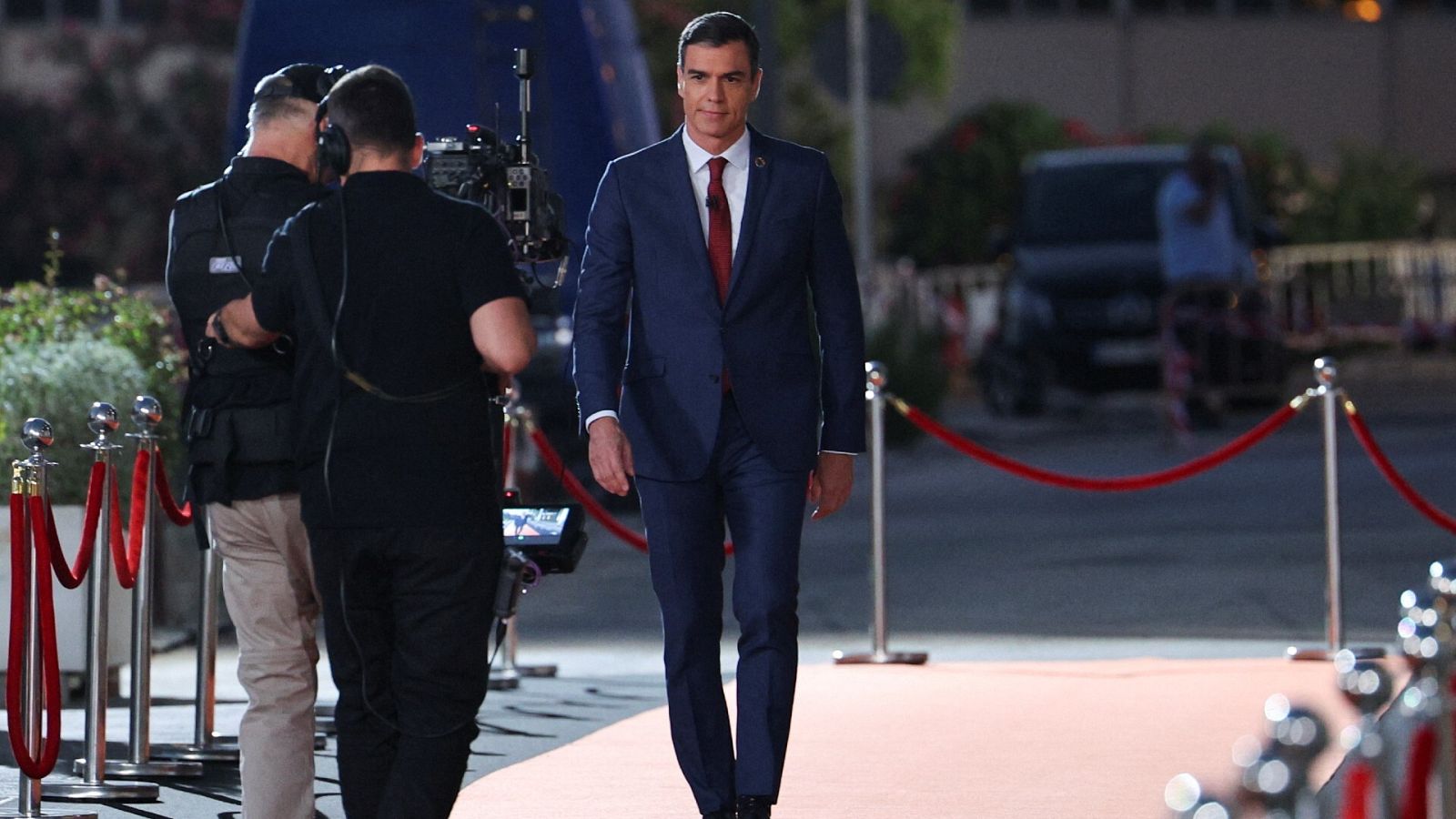 El candidato socialista, Pedro Sánchez, el miércoles antes del debate de RTVE