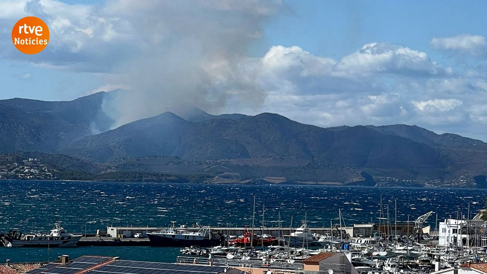 Incendi a Portbou