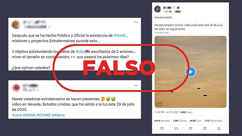 Este vídeo no muestra un avistamiento de ovnis en EE.UU., es una creación digital