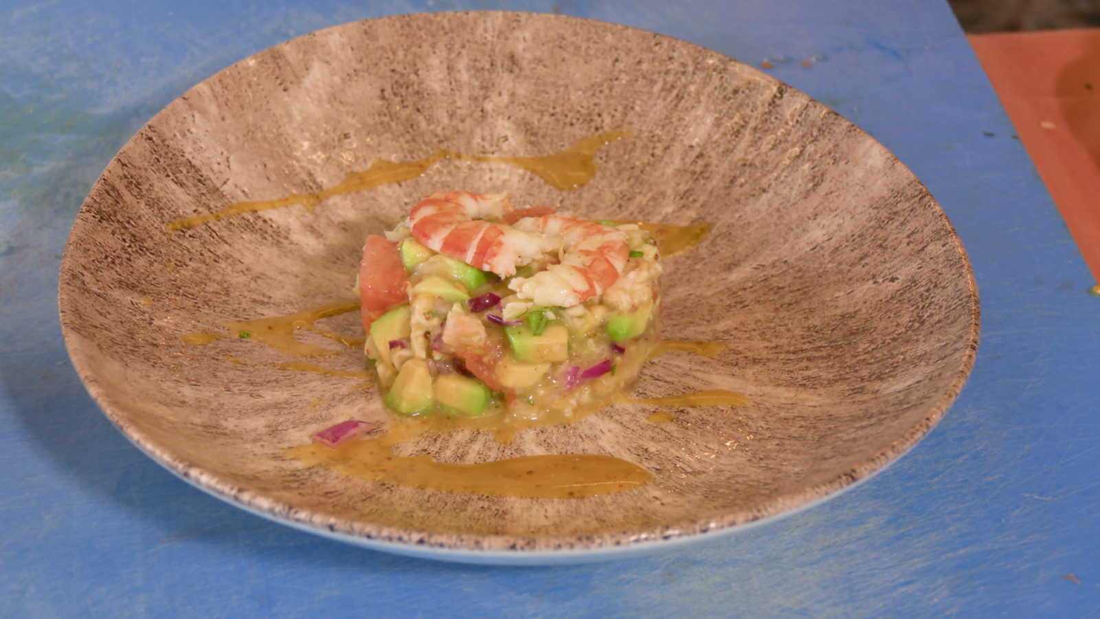 Receta de timbal de pulpo con gambas