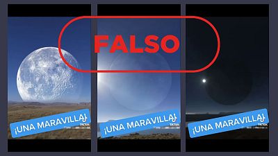 Este v�deo de la luna pasando cerca de la Tierra no es real, es una animaci�n digital