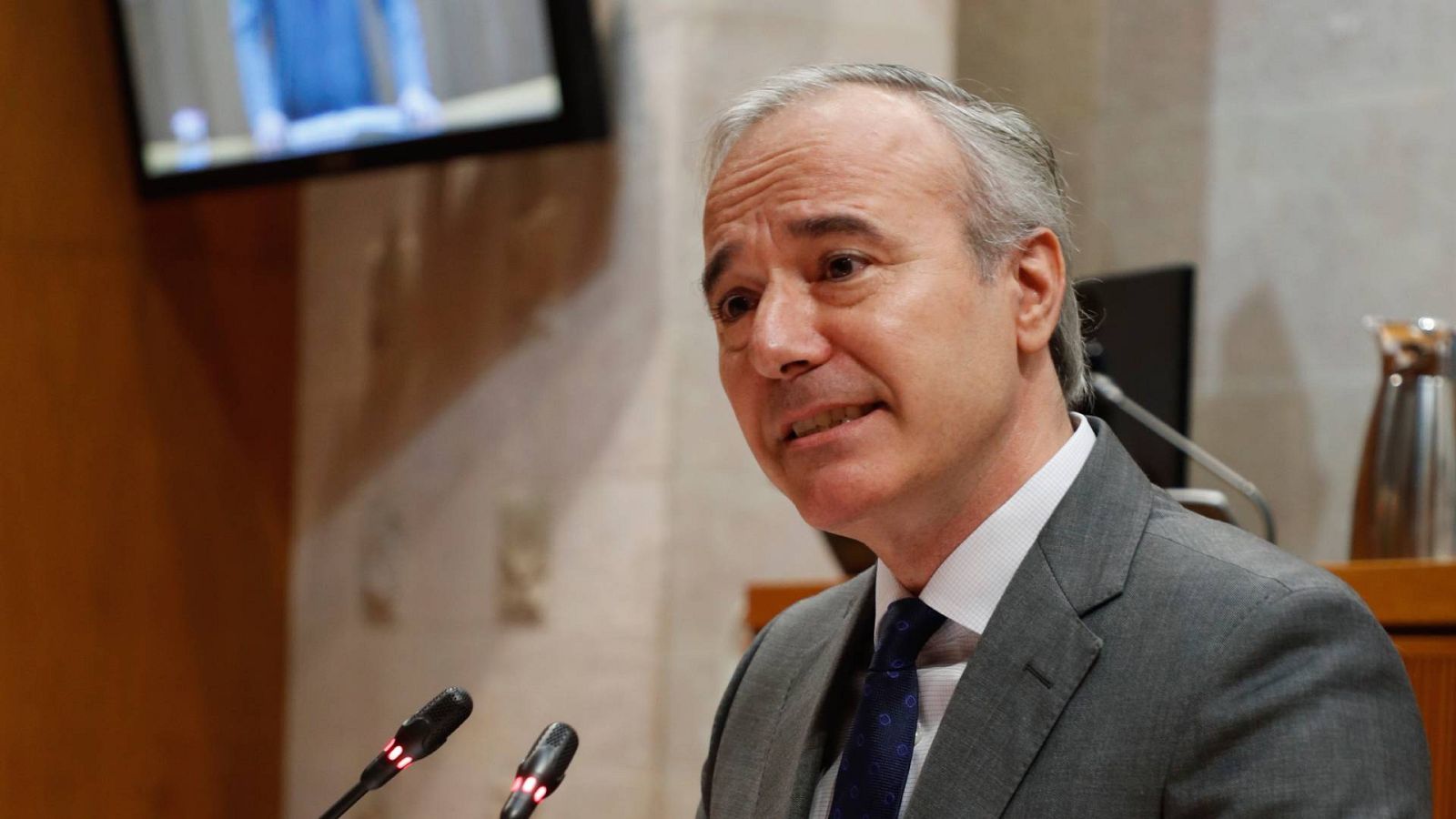 El candidato del PP a la Presidencia de Aragón, Jorge Azcón