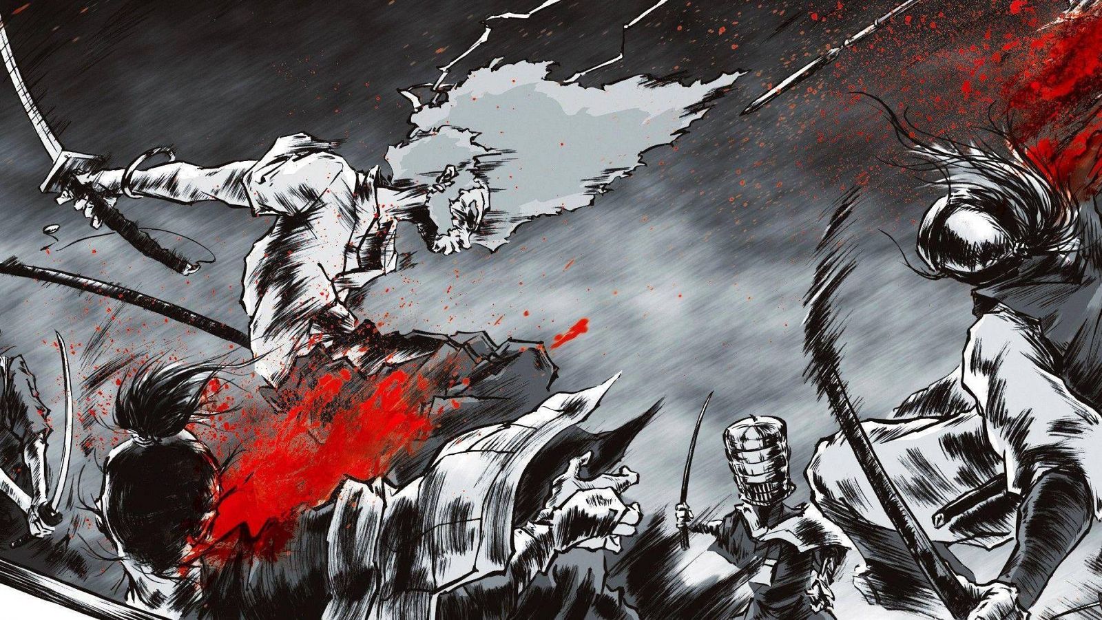 Detalle de una viñeta de 'Afro Samurái'