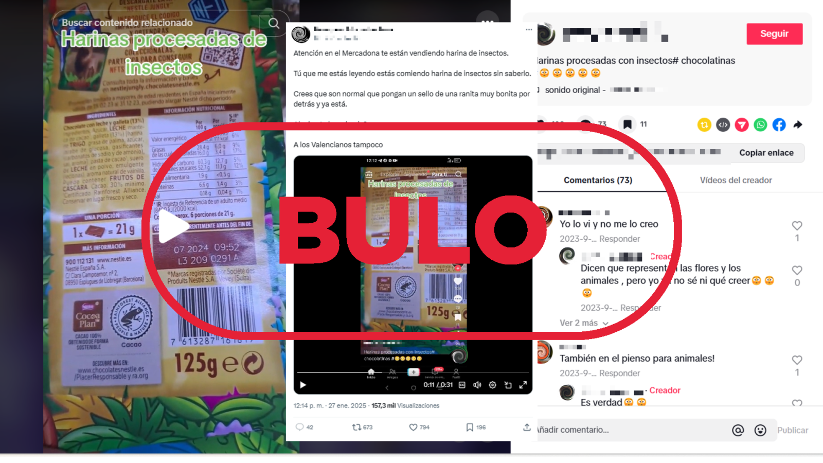 El sello de una rana en los alimentos no significa que contengan insectos