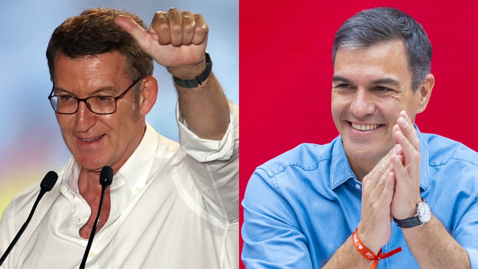 Alberto Núñez Feijóo y Pedro Sánchez