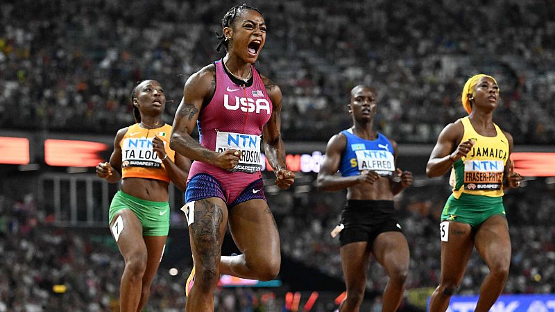 Richardson, campeona del mundo de los 100 por delante de las jamaicanas Jackson y Fraser-Pryce