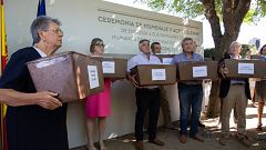 Pajares de Adaja, en Ávila, recibe los restos las primeras víctimas exhumadas del Valle de los Caídos
