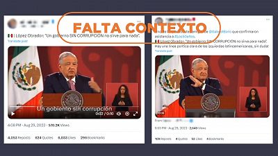 Estas declaraciones de L�pez Obrador son antiguas y est�n descontextualizadas 