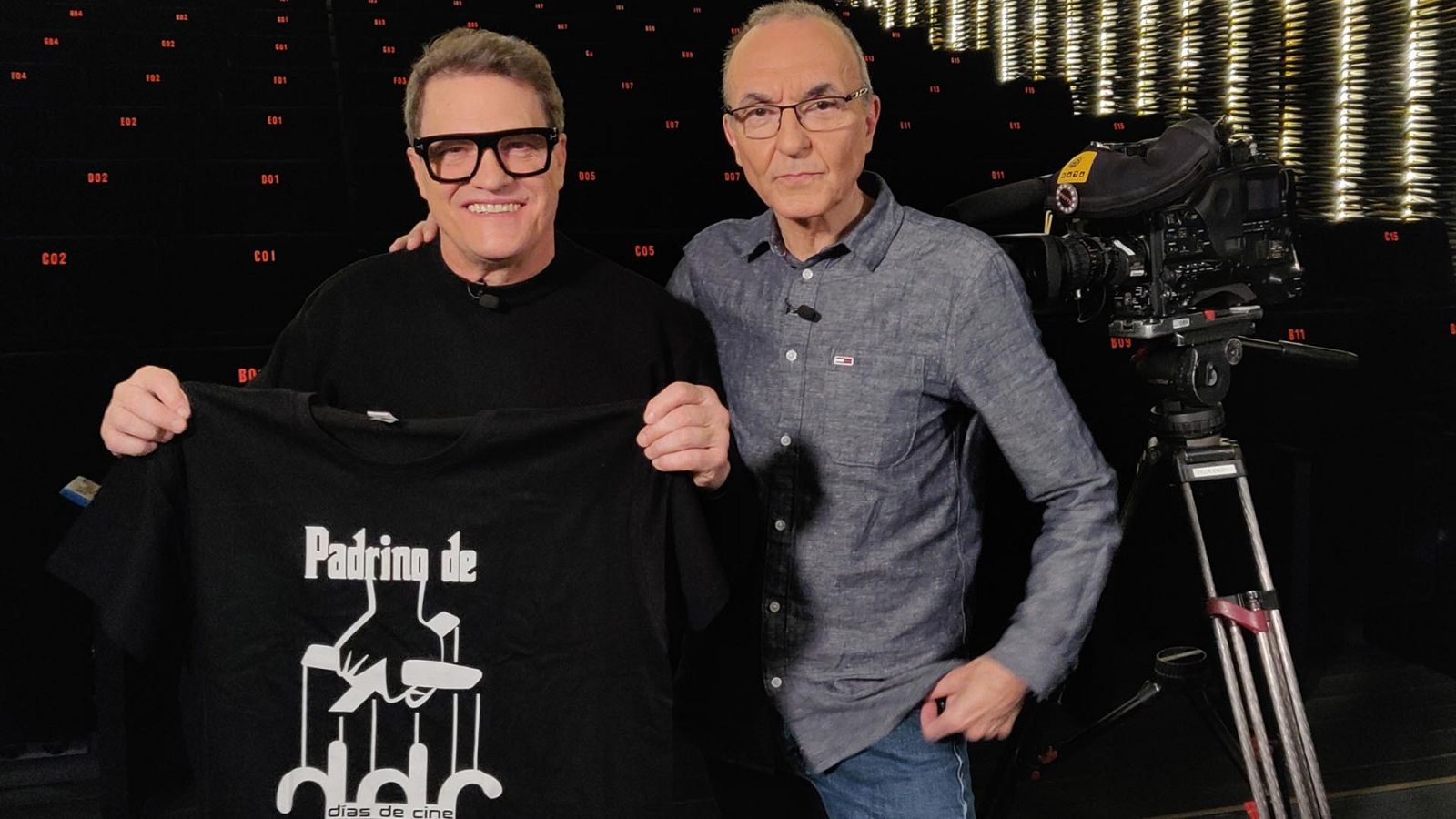 El actor José Mari Sánchez con el director de 'Días de Cine', Gerardo Sánchez