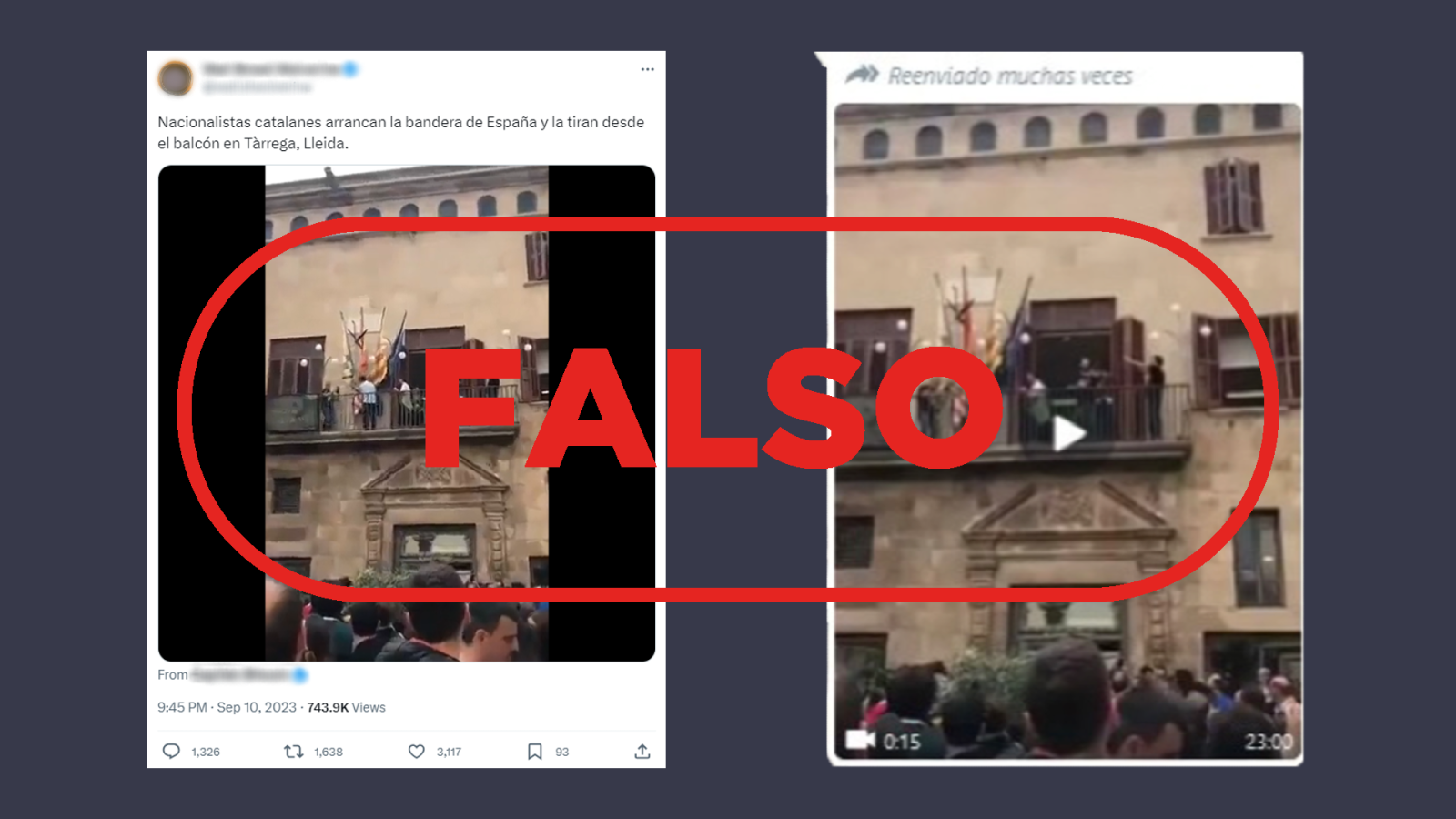 Mensajes en redes sociales que difunden el vídeo antiguo como si fuese actual.