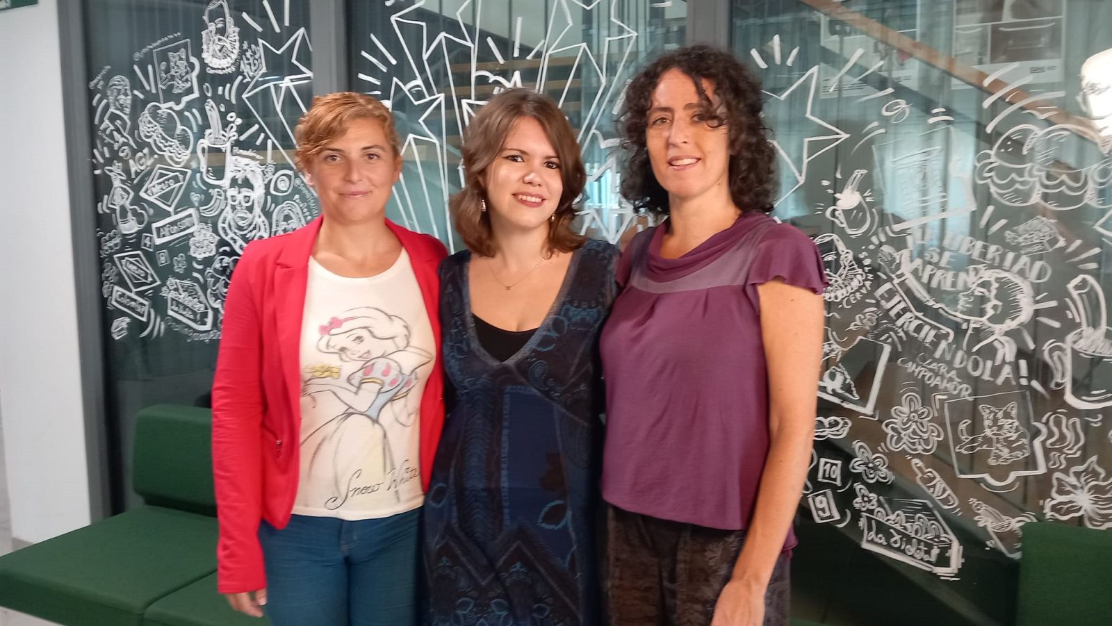 Profesionales de animación tras su entrevista para Objetivo Igualdad