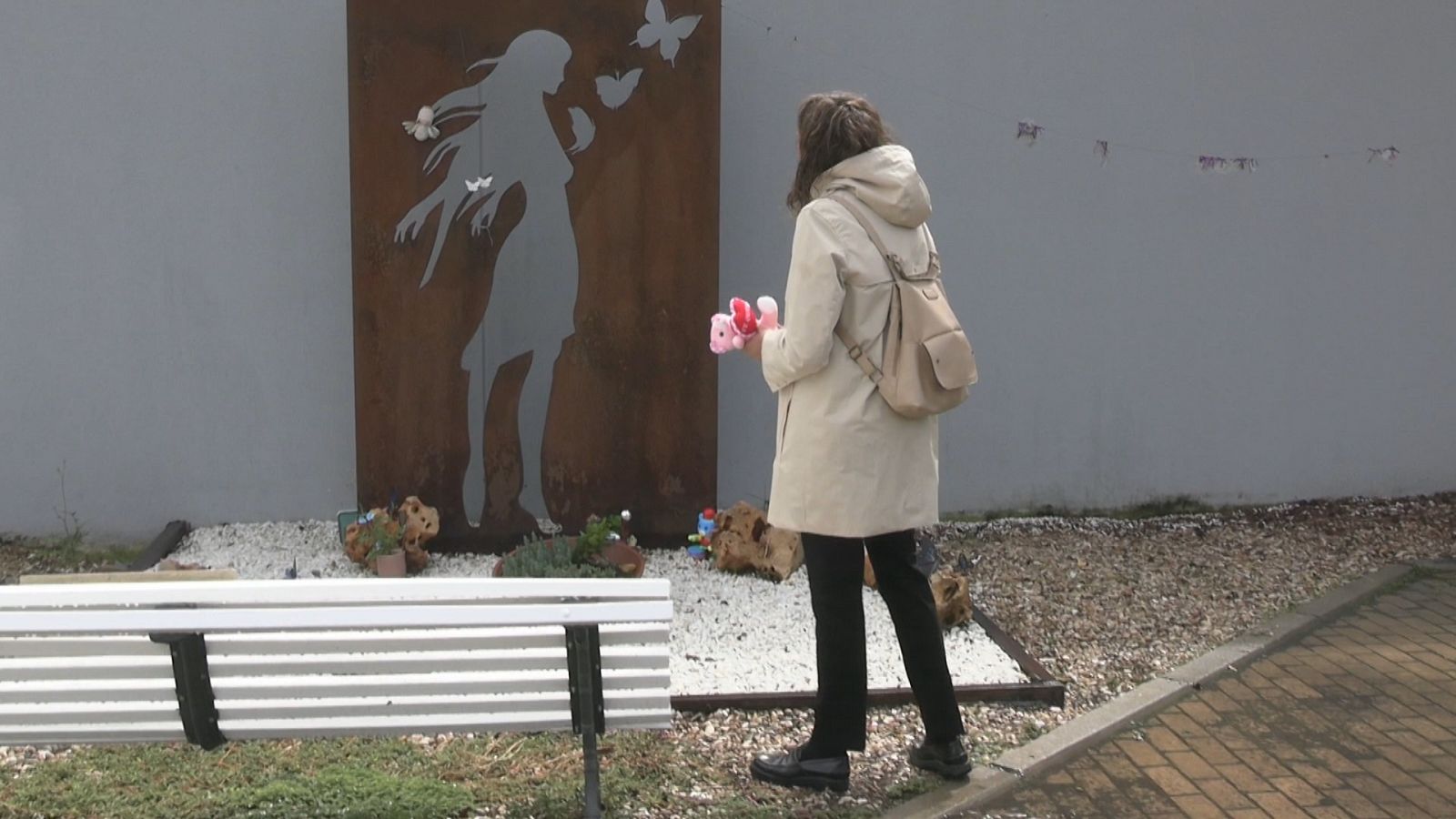 Eva Ríos velando a su hija Sandra