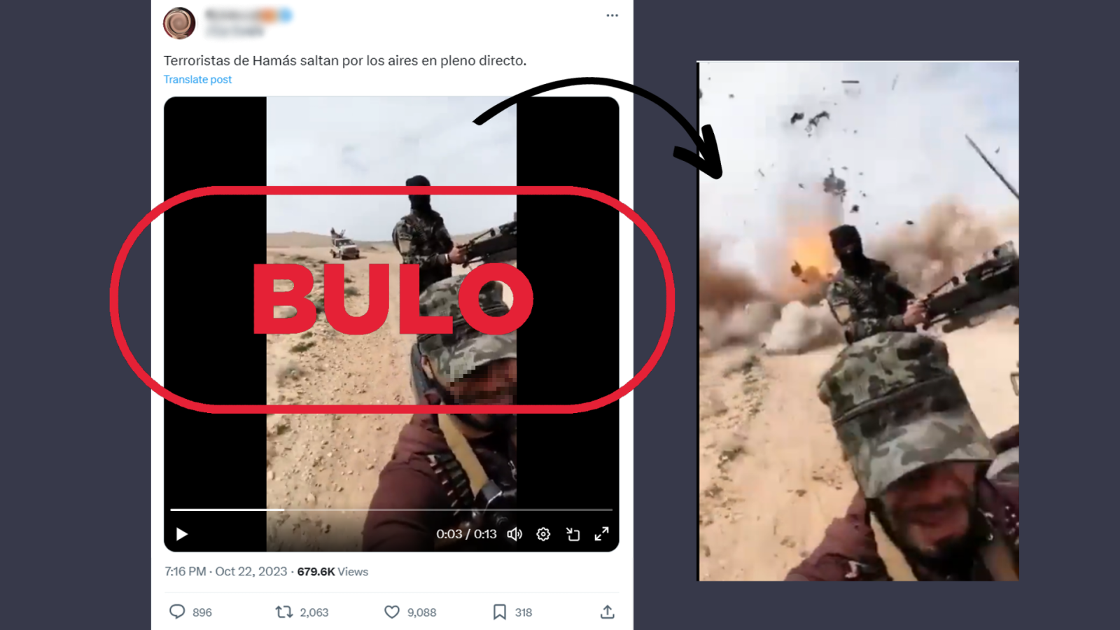 Guerra Israel-Hamás: este vídeo no muestra a miembros de Hamás en Israel, es un convoy sirio