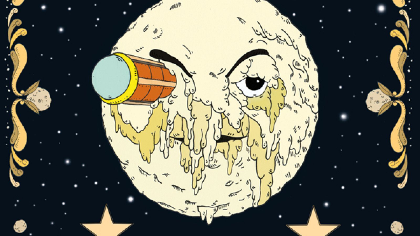 Detalle de la portada de 'Viaje a la Luna'