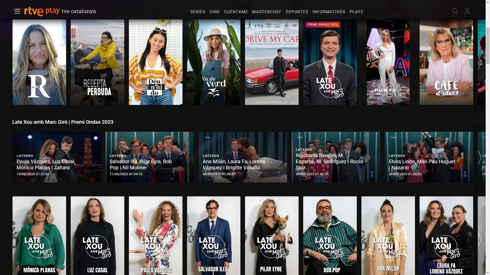 Portada de RTVE Play Catalunya