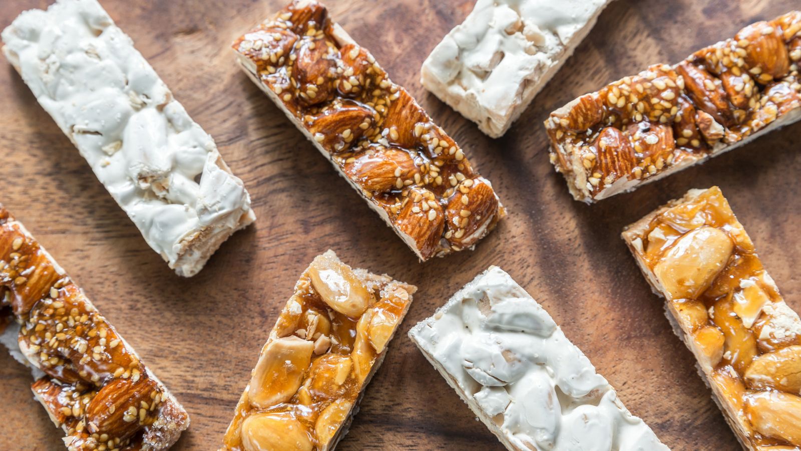 Turrones de diferentes sabores