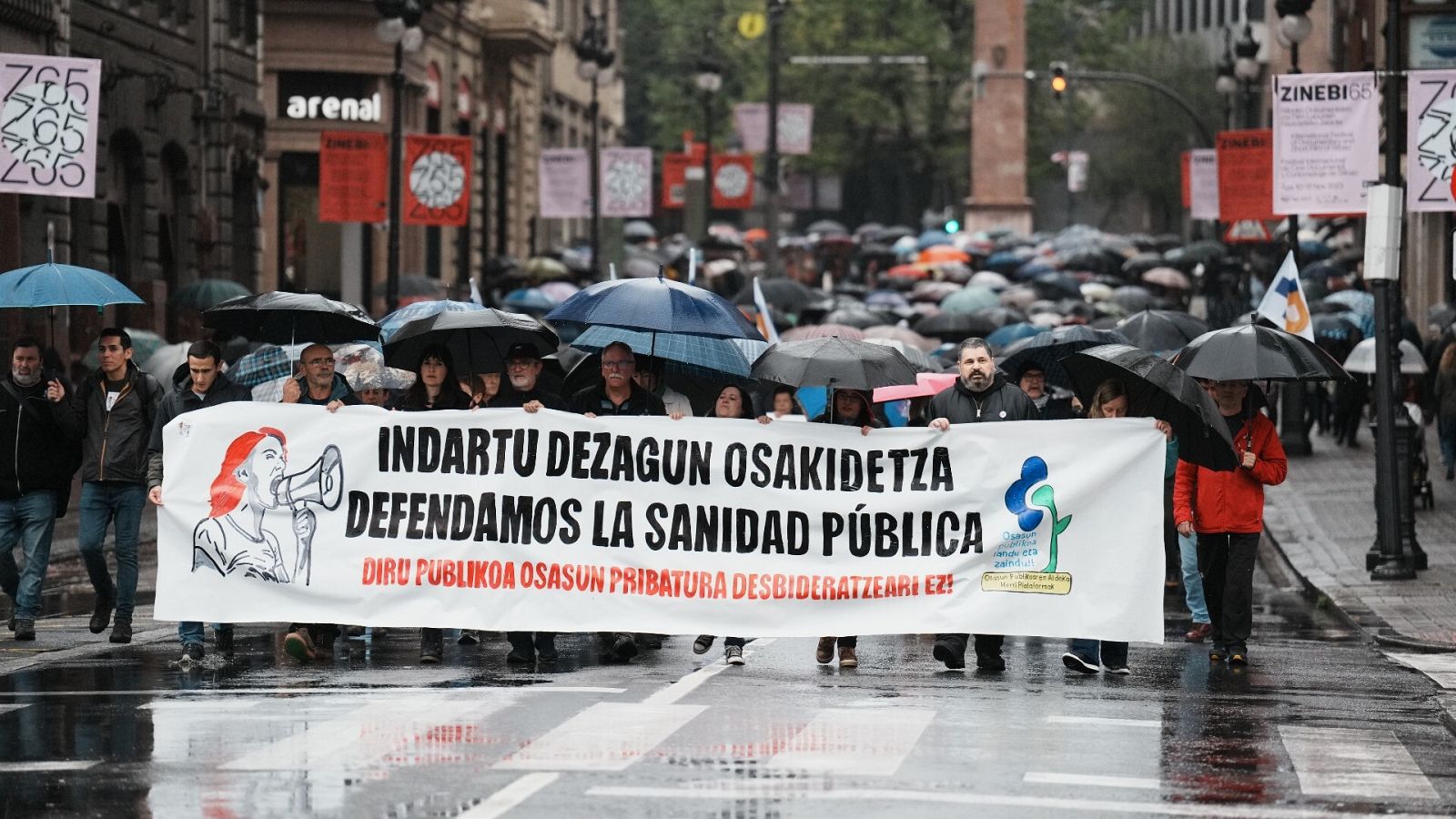Protestas en Euskadi en defensa de la sanidad pública