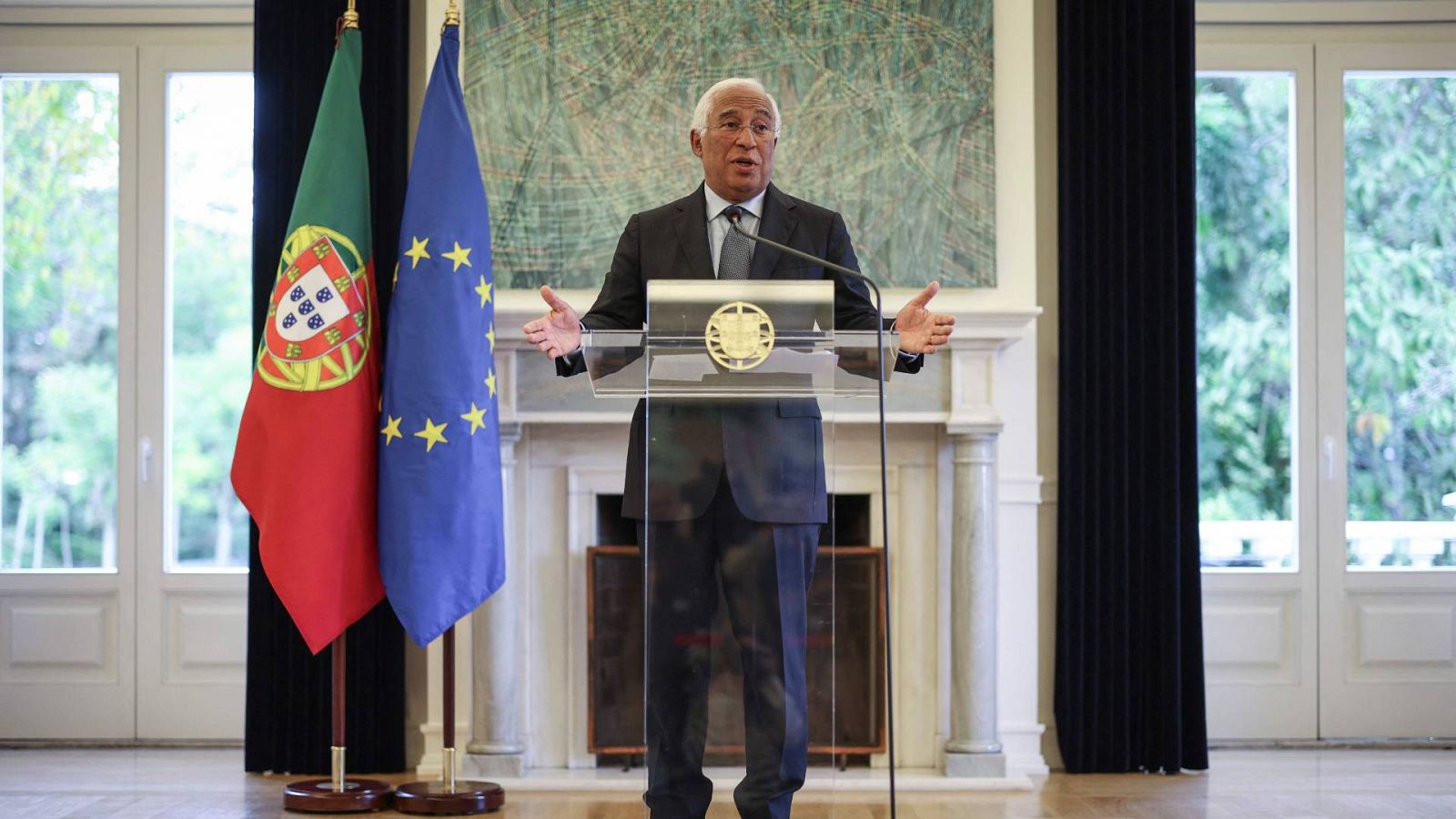 El exprimer ministro de Portugal Antonio Costa tras anunciar su dimisión