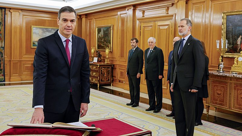 Sánchez promete su cargo ante el rey tras ser investido presidente del Gobierno