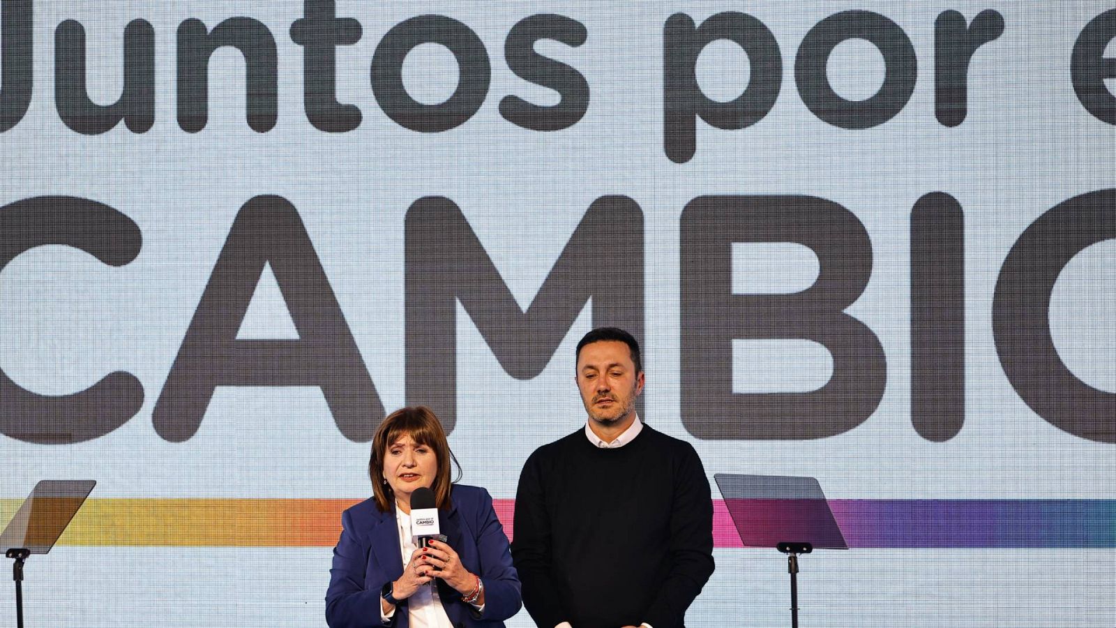 Una imagen de archivo de Patricia Bullrich durante un acto de campaña.