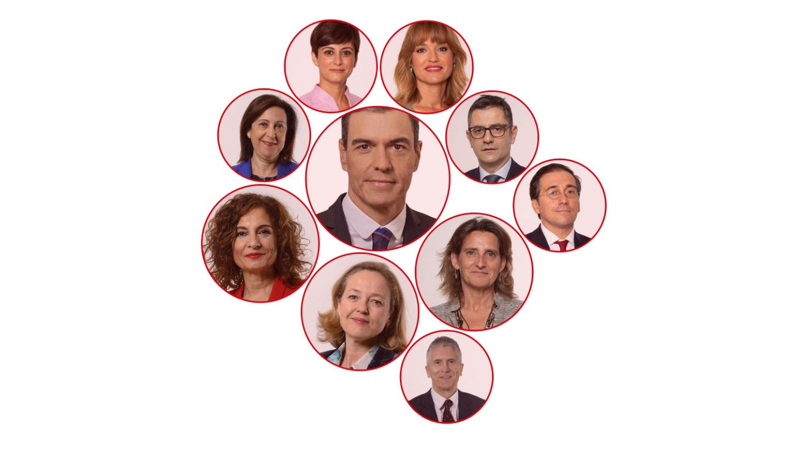 Pedro Sánchez mantiene a su equipo de confianza en el nuevo Gobierno de coalición para esta legislatura.