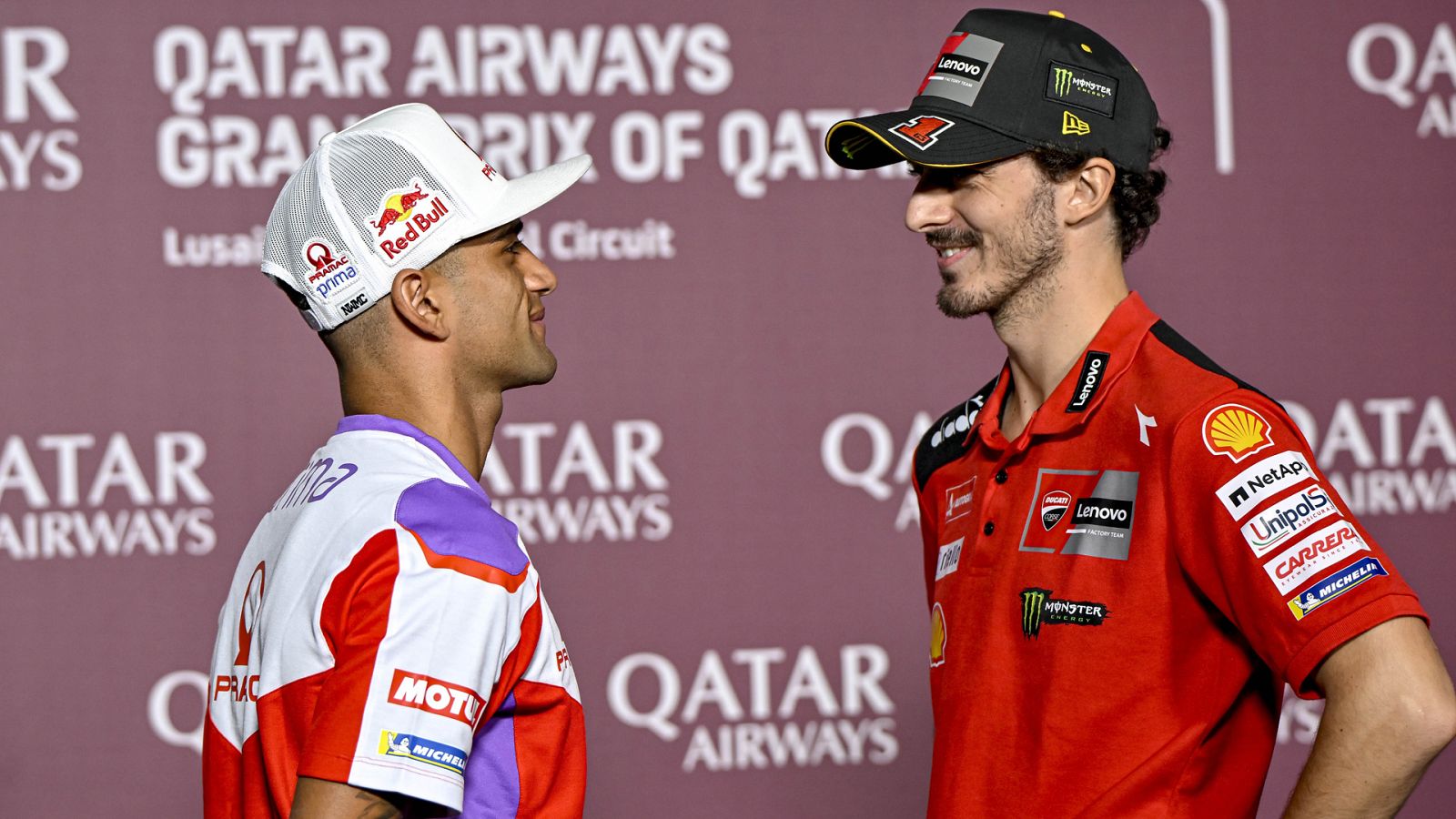 El español Jorge Martín y el italiano 'Pecco' Bagnaia