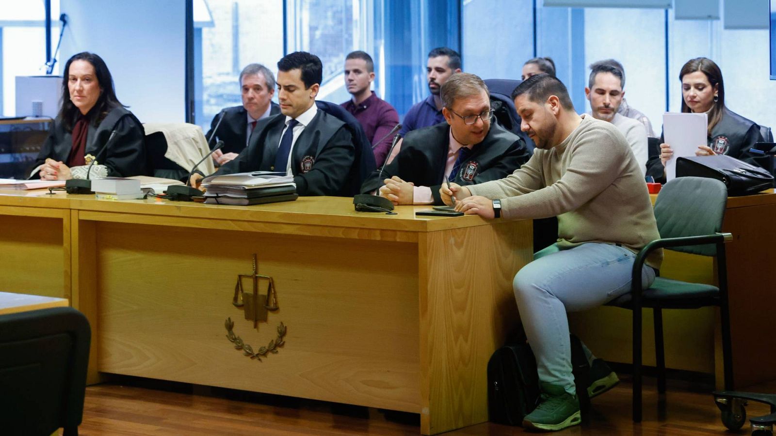 Imagen de archivo del juicio del juicio a seis policías por la "patada en la puerta" durante la pandemia