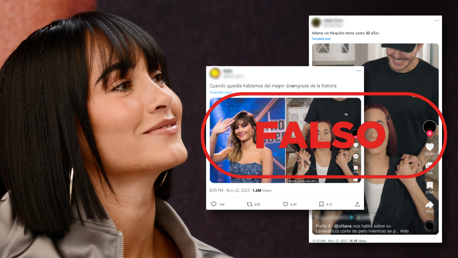 Fotomontaje: Difunden en redes una imagen manipulada de la cantante Aitana