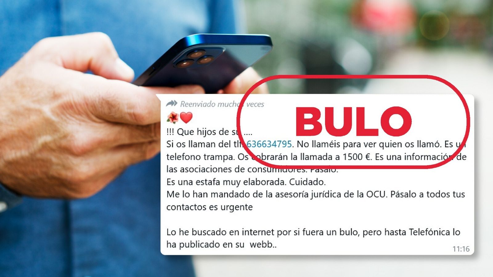 WhatsApp: No te cobran 1.500€ por devolver una llamada, es falso.