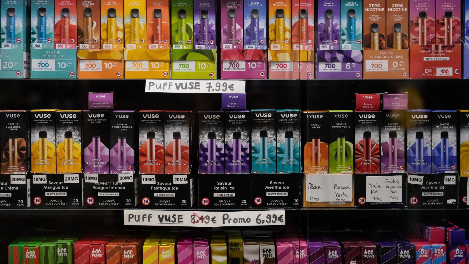 Cigarros  electrónicos desechables con sabores