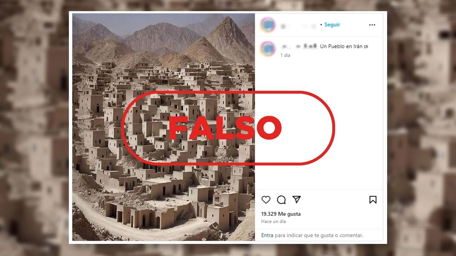 No es un pueblo de Irán, es una imagen creada con Inteligencia Artificial