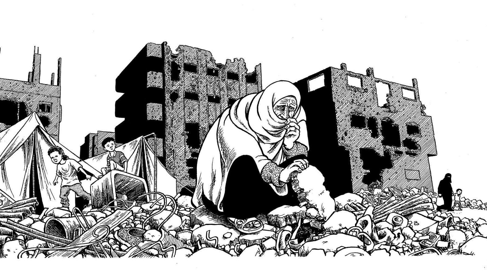 Viñeta de Joe Sacco