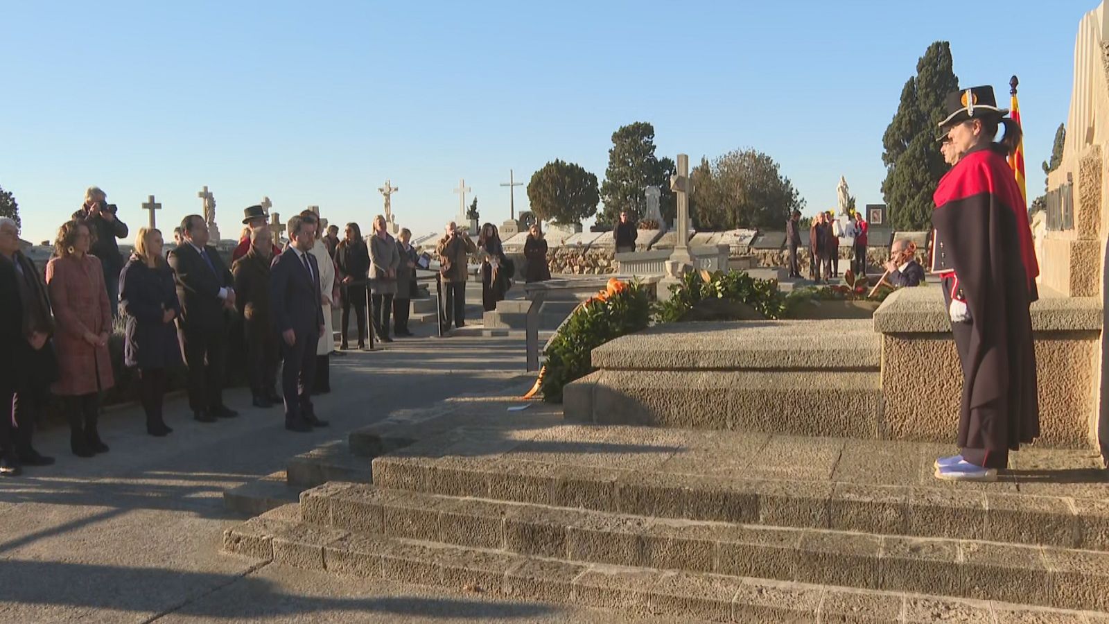 Pere Aragonès a l'ofrena de Francesc Macià