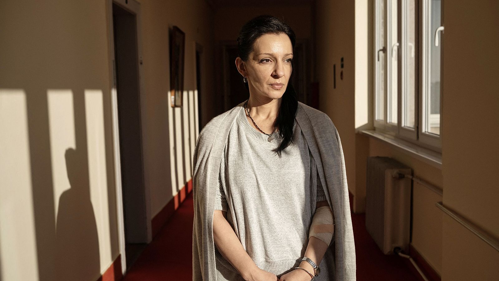 Marinika Tepic, una de las líderes del Partido de la Libertad y la Justicia y de la coalición opositora "Serbia contra la Violencia" (SPN), durante la huelga de hambre