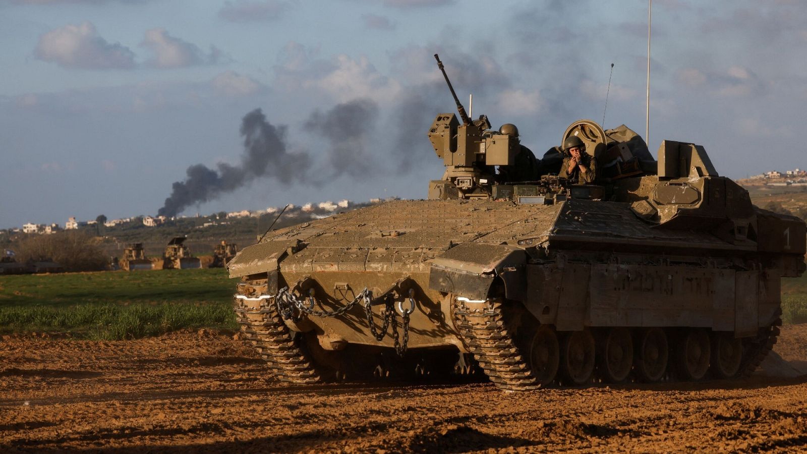 Tanque en la frontera entre Israel y Gaza, el viernes