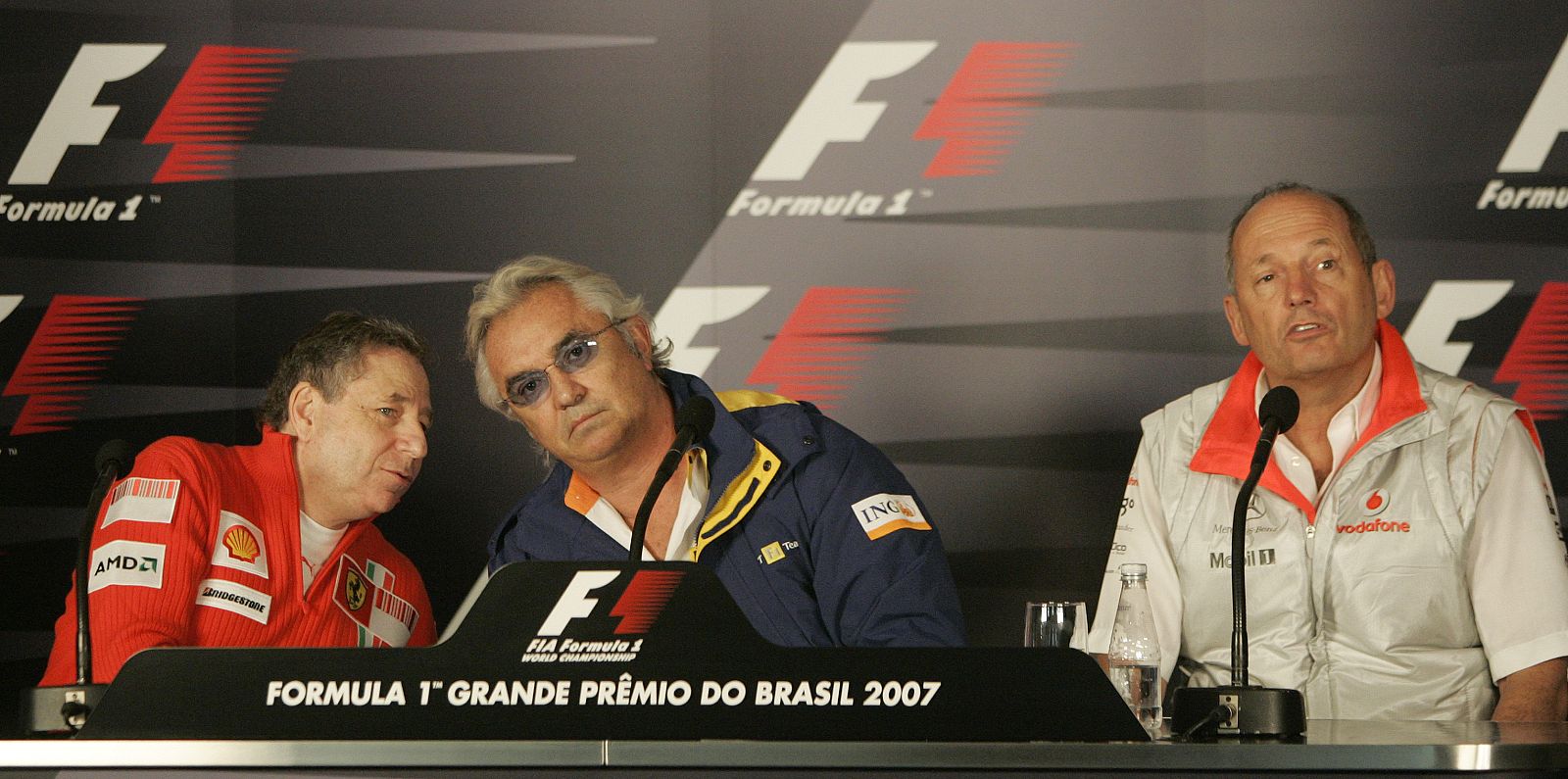 Flavio Briatore, Ron Dennis y Jean Todt