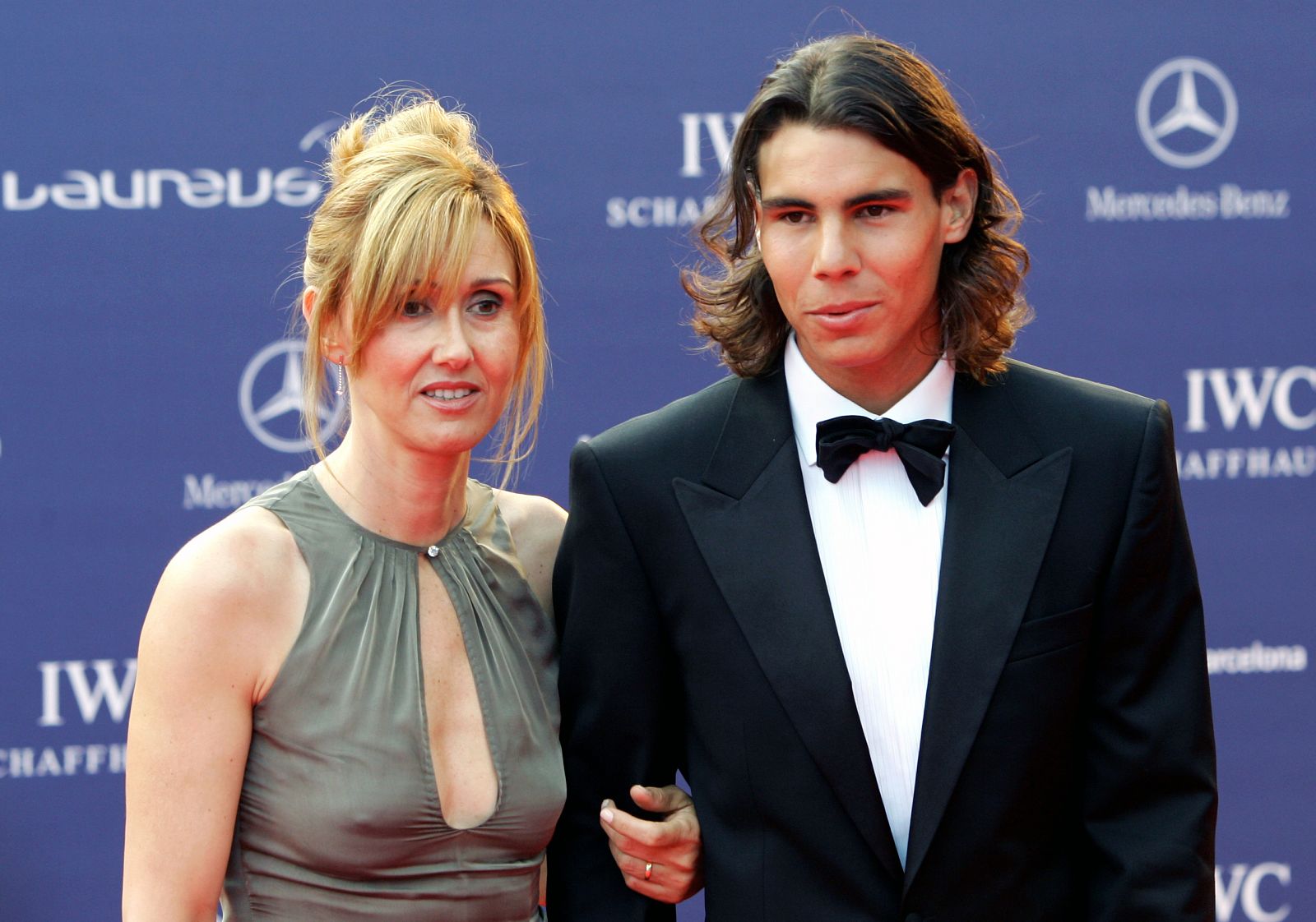Nadal, junto a su madre, en la ceremonia de los Laureus de 2006.