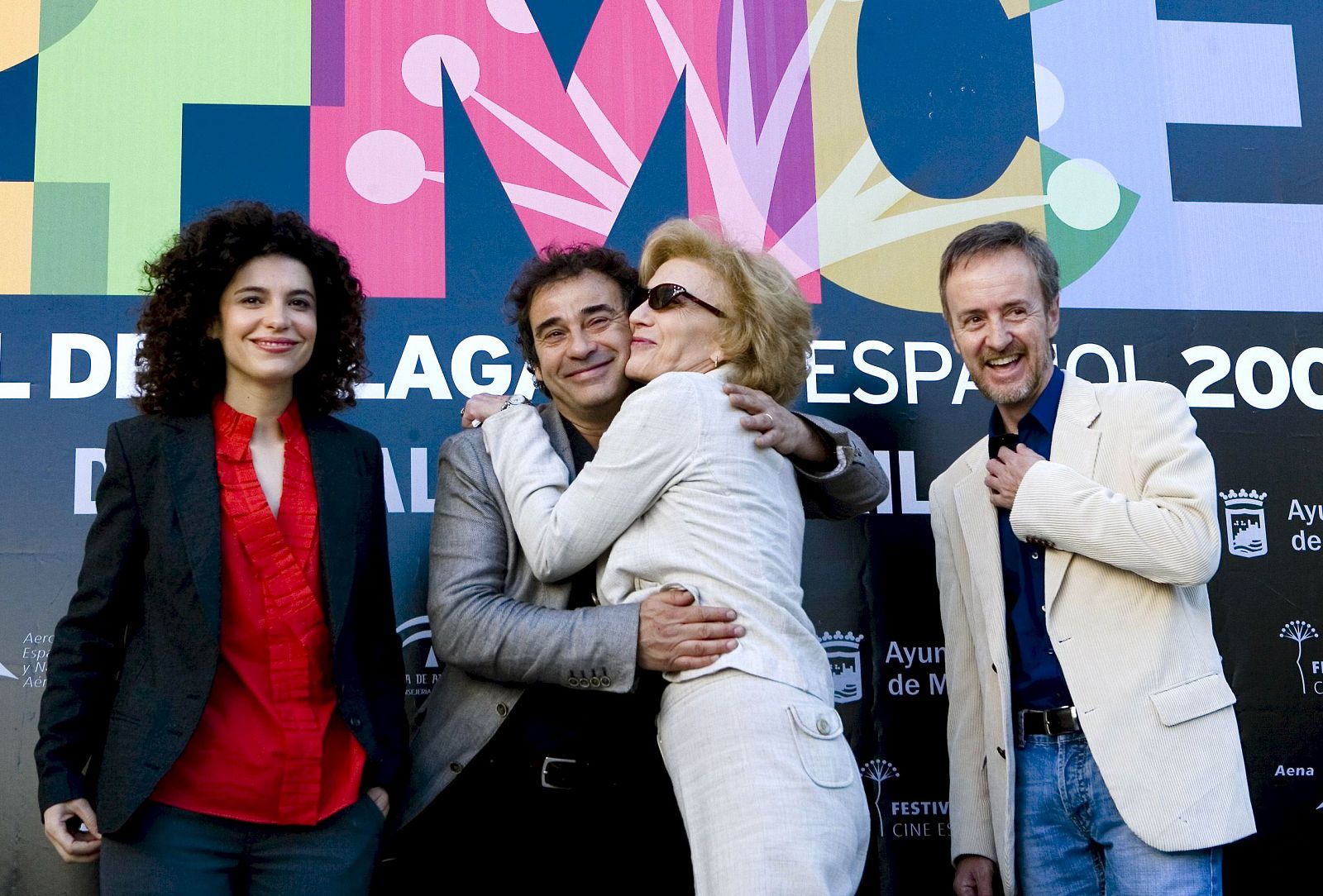 rene Visedo, Eduard Fernández, Marisa Paredes y Carlos Hipólito en el Festival de Cine de Málaga