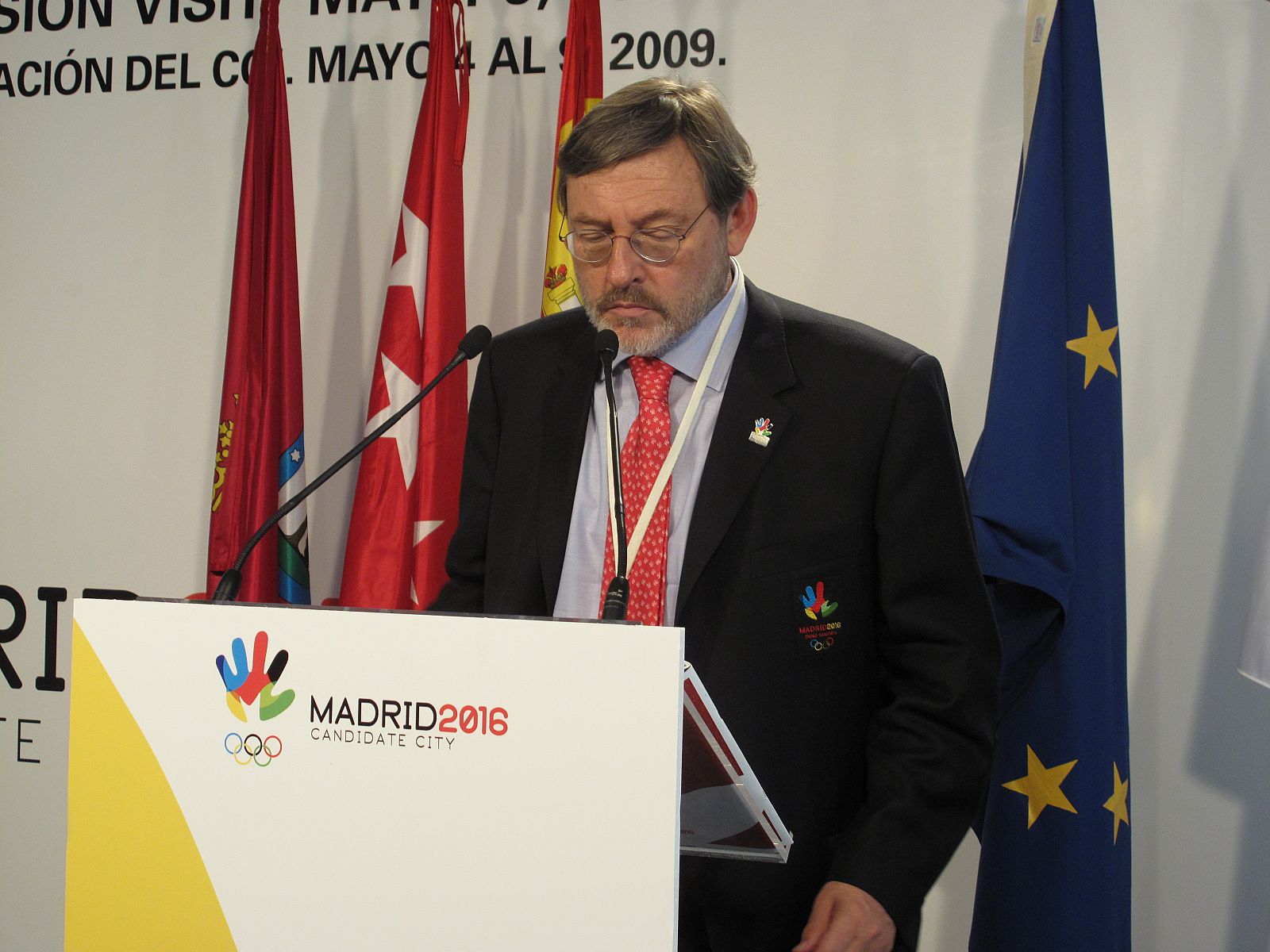 Jaime Lissavetzky, en la rueda de prensa tras la ponencia sobre sanidad y dopaje.