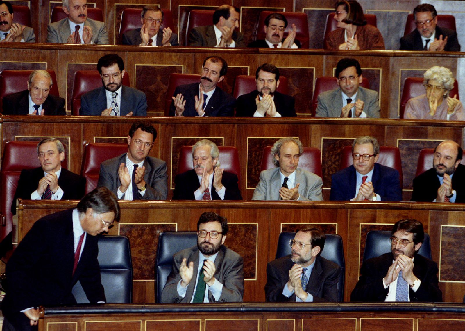 González, en el debate de 1994
