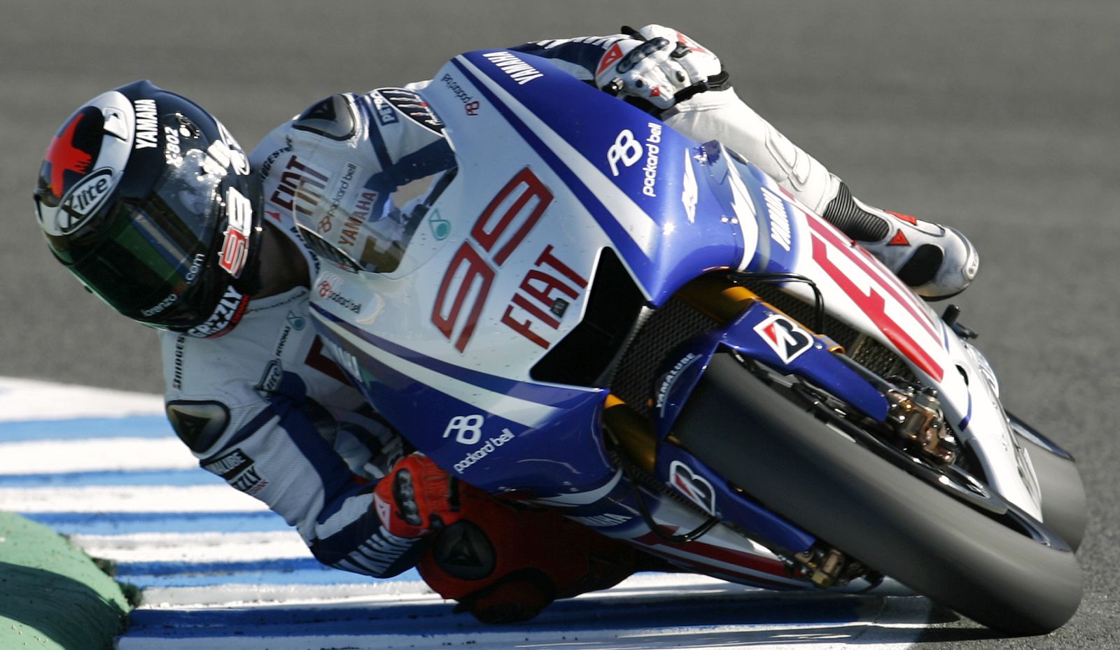 Yamaha MotoGP rider Jorge Lorenzo of Spain rides his bike during the Spanish Grand Prix in Jerez