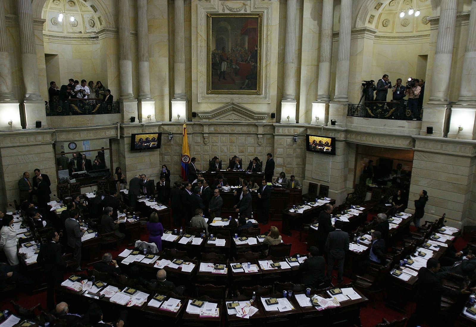 Vista general de la sesión en el Congreso en Bogotá (Colombia)