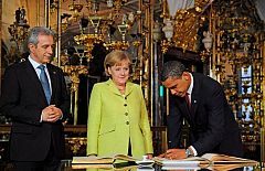 Obama visita el campo de Buchenwald para homenajear a las víctimas del Holocausto