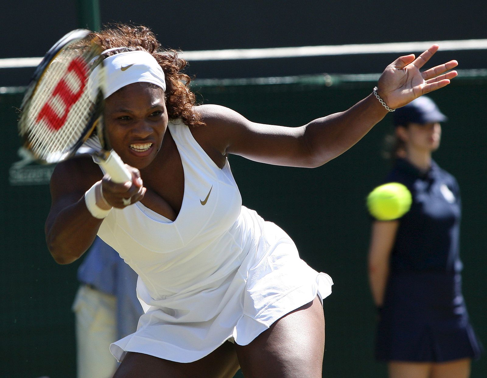 Serena Williams, en un partido de Wimbledon