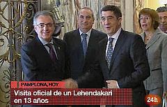 Patxi López inicia una "nueva etapa" con Navarra tras 13 años de desencuentros