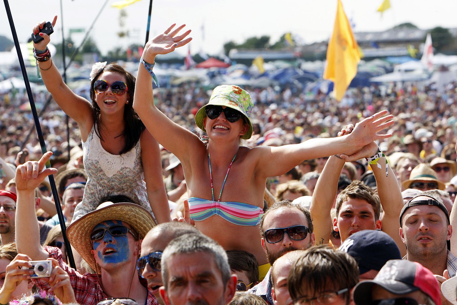 Fans de The Spirit durante su actuación en el último festival de Glastonbury