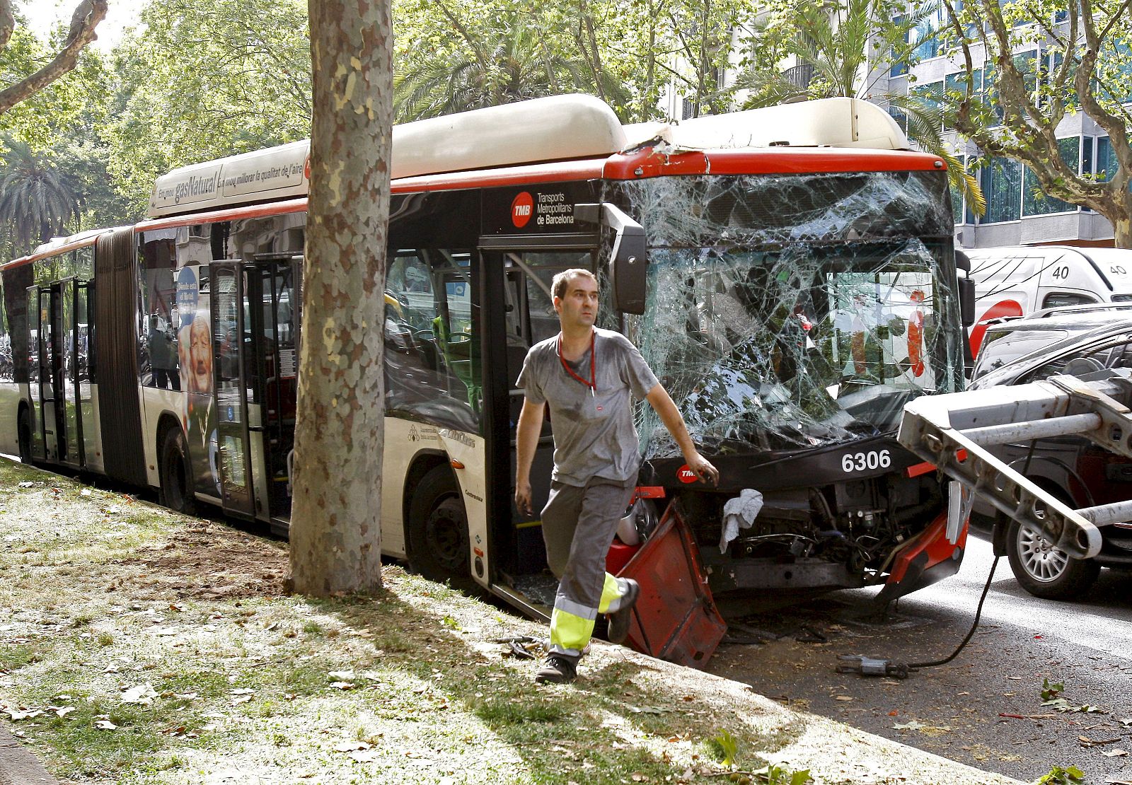 Accidente de autobús en Barcelona