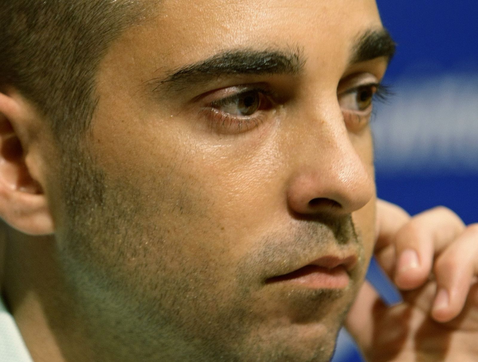 Barcelona's newly signed basketball player Juan Carlos Navarro attends his official presentation at Nou Camp stadium in Barcelona