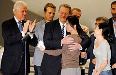 Las periodistas liberadas: Cuando vimos a Clinton "supimos que la pesadilla llegaba a su fin"