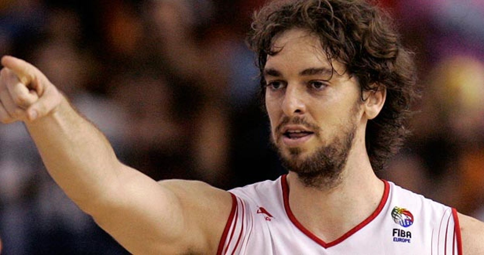 Pau Gasol durante un partido con la selección española.